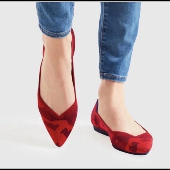 Rothy’s The Point - Red Camo + Point Insole - Picture 6 of 10